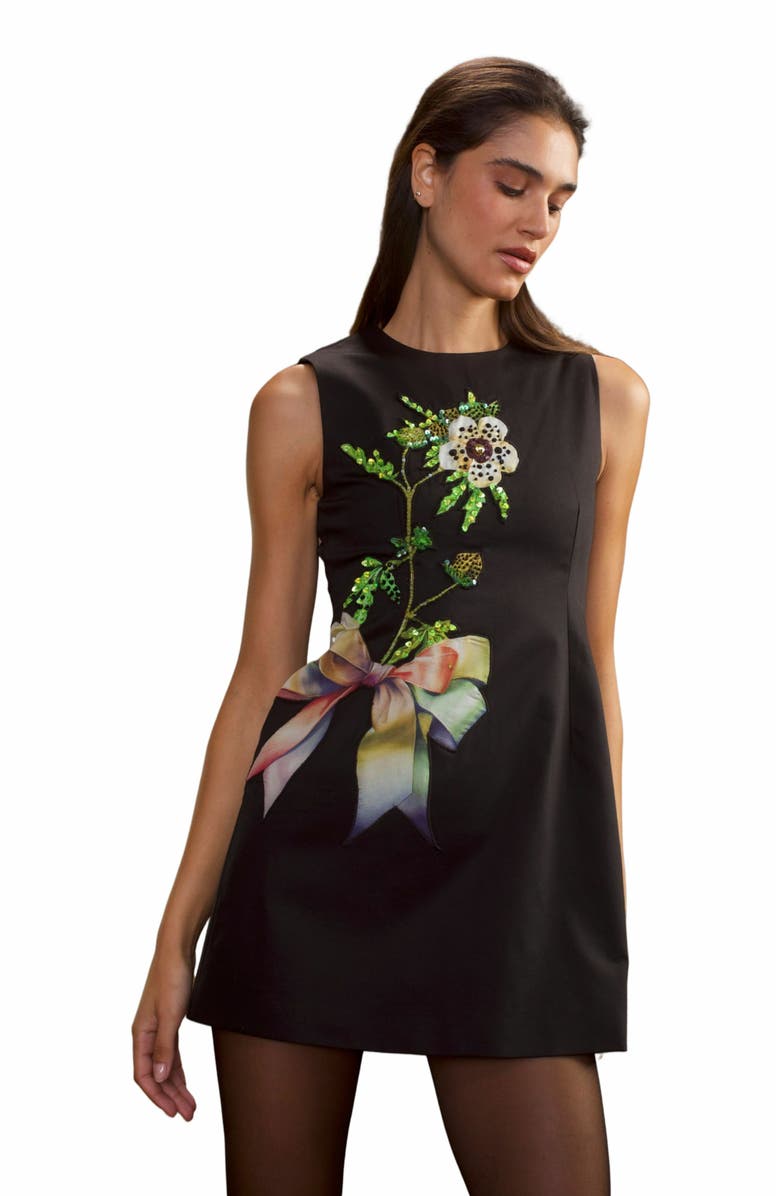 Cynthia Rowley EMBELLISHED COTTON MINI DRESS, Alternate, color, 