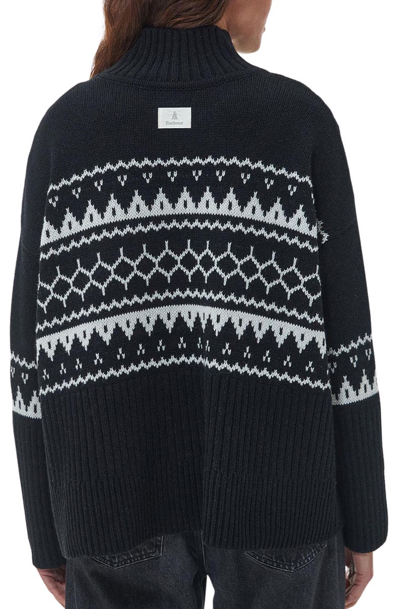 Barbour Pine Turtleneck Sweater, Alternate, color, Black