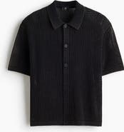 H&M Relaxed Fit Hole-knit Shirt