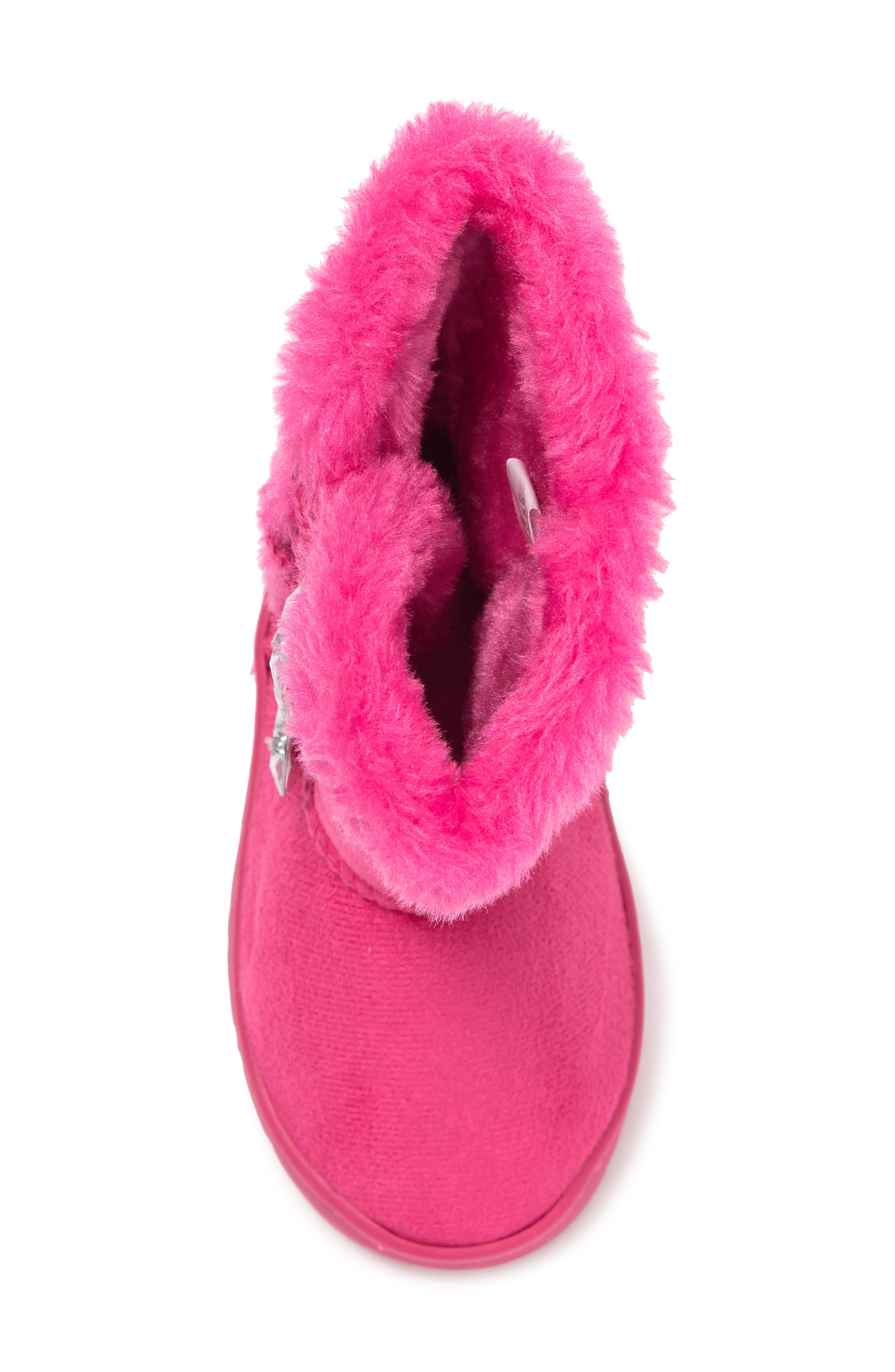 bebe Embellished Faux Fur Lined Winter Boot, Alternate, color, 