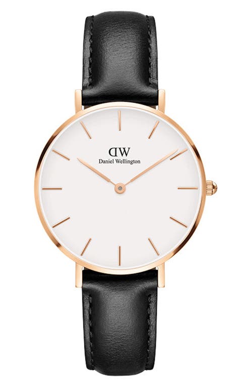 Daniel Wellington Classic Petite Leather Strap Watch, 32mm In Multi