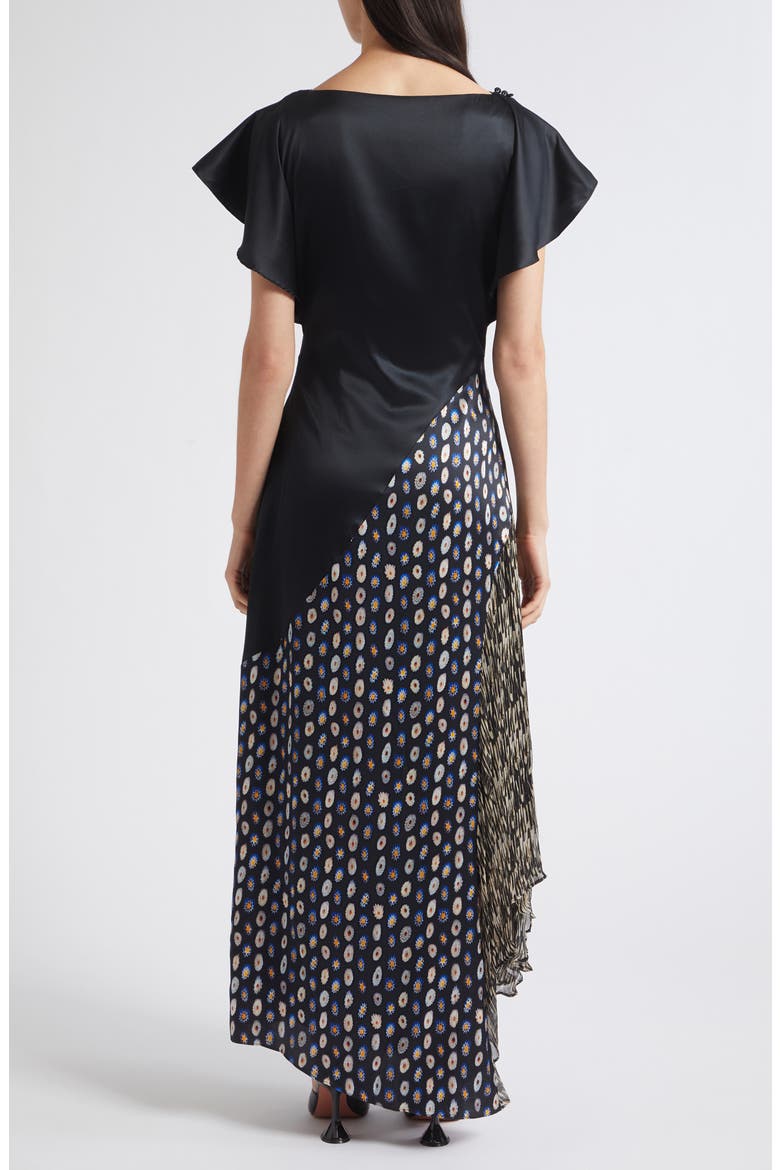 Fawn Stretch Silk Dress, Alternate, color, BLACK MULTI