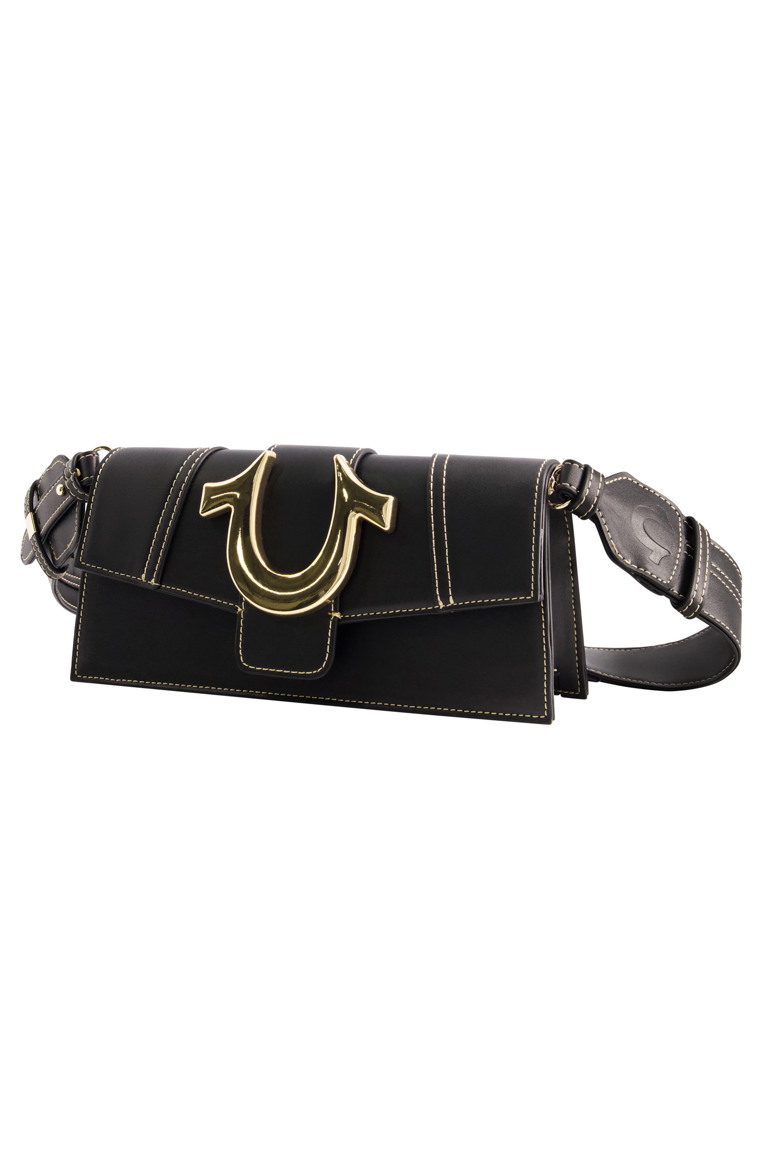 True Religion Horseshoe Small Crossbody Bag, Alternate, color, Black