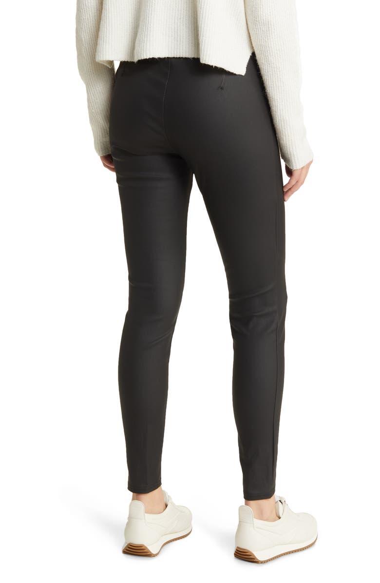 Hue High Rise Faux Leather Leggings, Alternate, color,