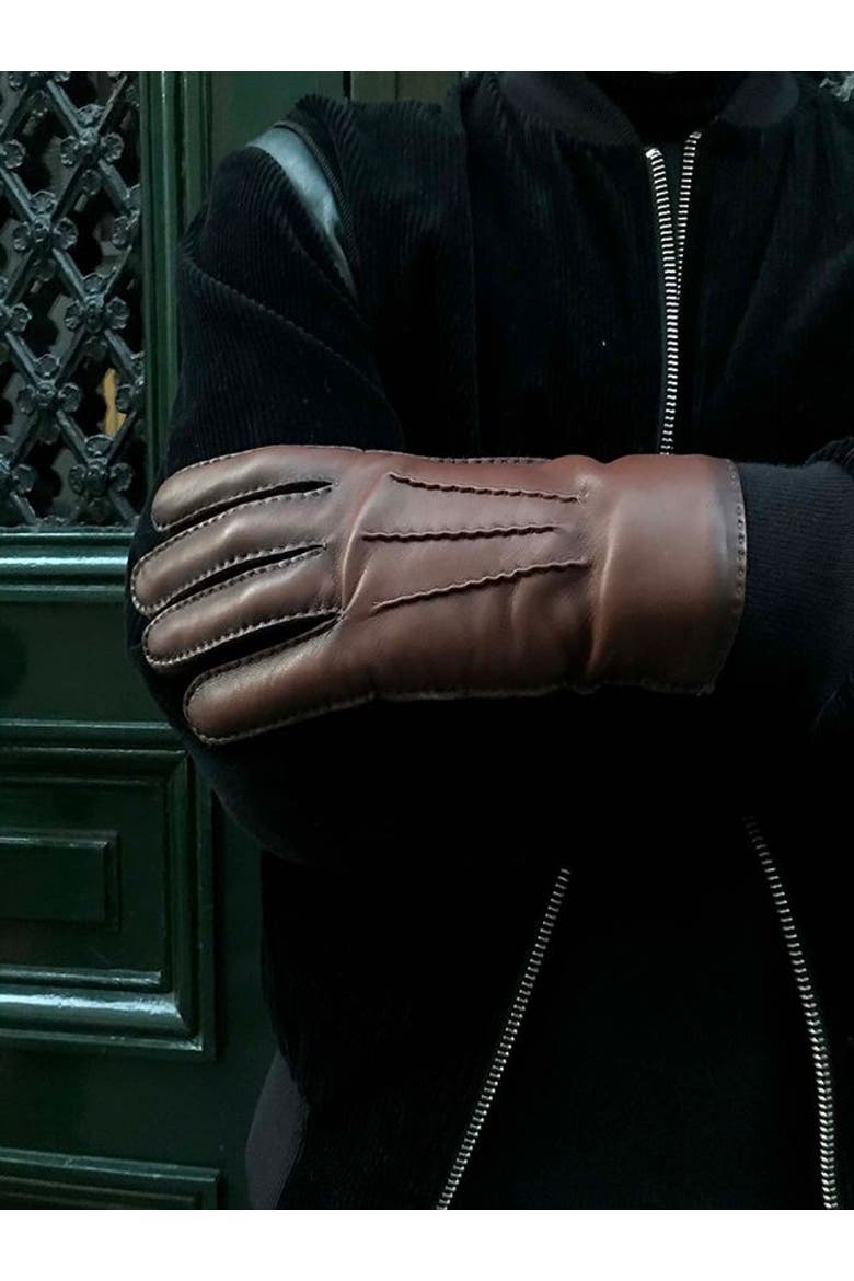 Arthur Lambskin Glove Fully Lined in Cashmere, Alternate, color, Whisky Patine