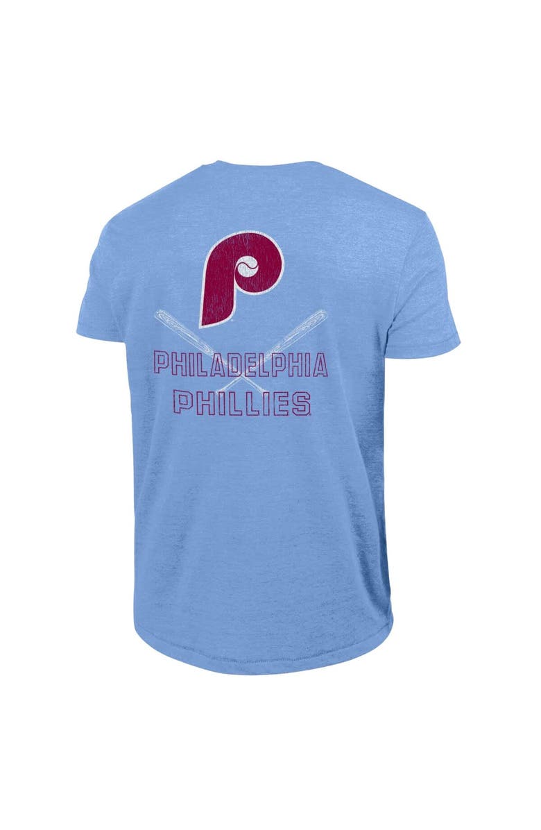 Champion Men's Champion  Light Blue Philadelphia Phillies Tri-Blend T-Shirt, Alternate, color, Light Blue