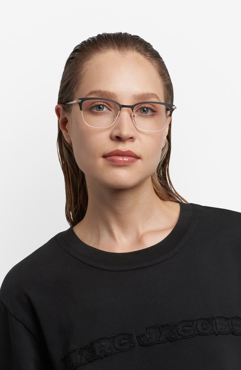 Marc Jacobs 53mm Cat Eye Optical Glasses, Alternate, color, 