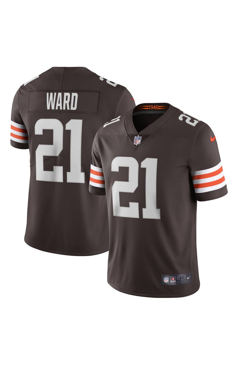Nike Men's Nike Denzel Ward Brown Cleveland Browns Vapor Limited Jersey, Main, color, Brown