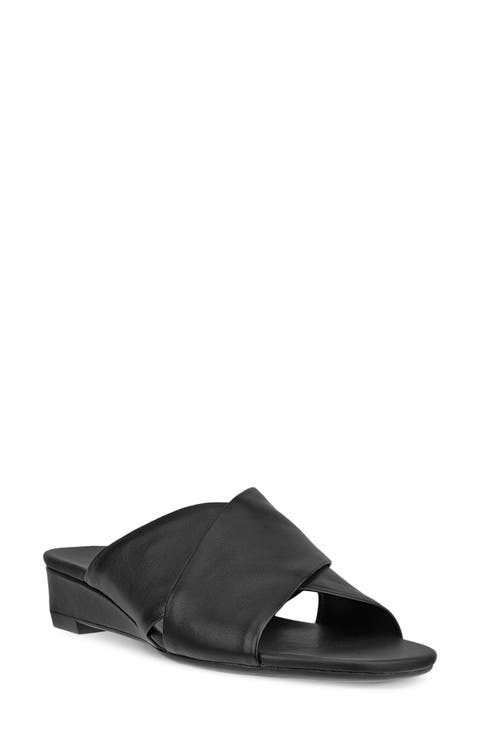 Astrid Leather Wedge Mule Sandal