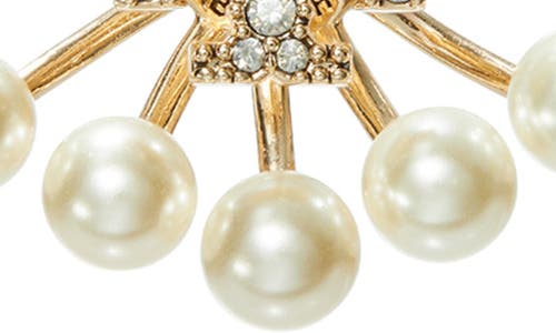 Tory Burch Kira Pearl Front-back Earrings In Gold