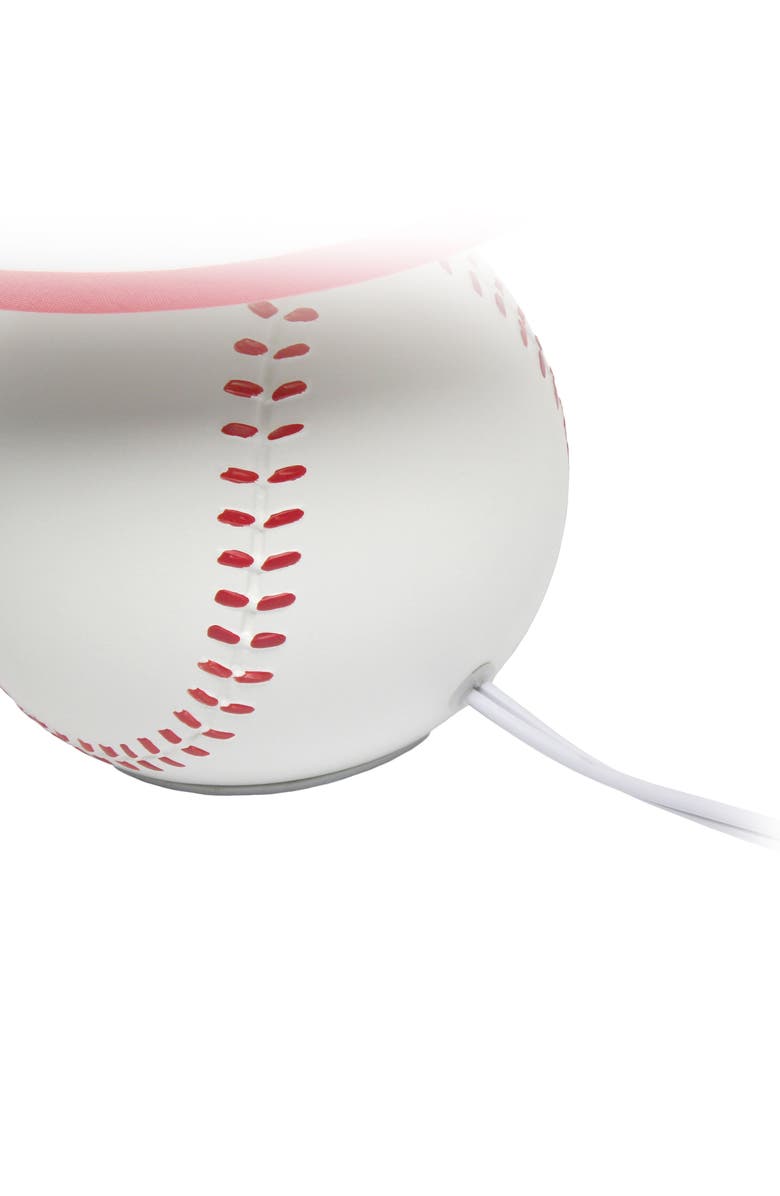 LALIA HOME Soccer Table Lamp, Alternate, color, White/Red Detail