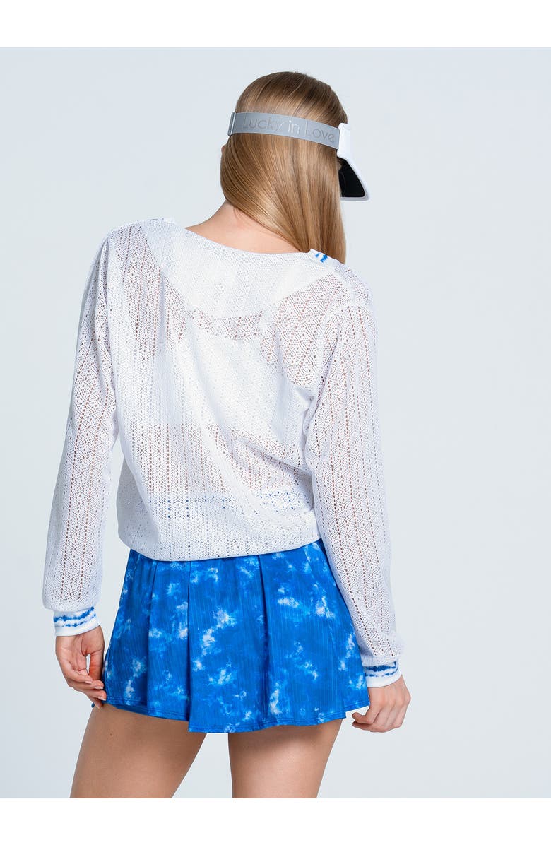 Lucky in Love Shibori Stripe Lace Pullover, Alternate, color,