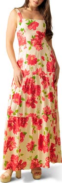 FLYING TOMATO Floral Print Maxi Dress