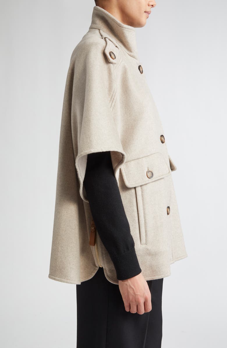 Max Mara Venere Double Face Cashmere Cape, Alternate, color, Beige