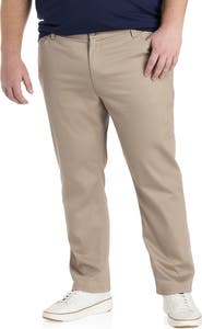 Oak Hill by DXL Big & Tall  Straight Fit 5-Pocket Tech Pants