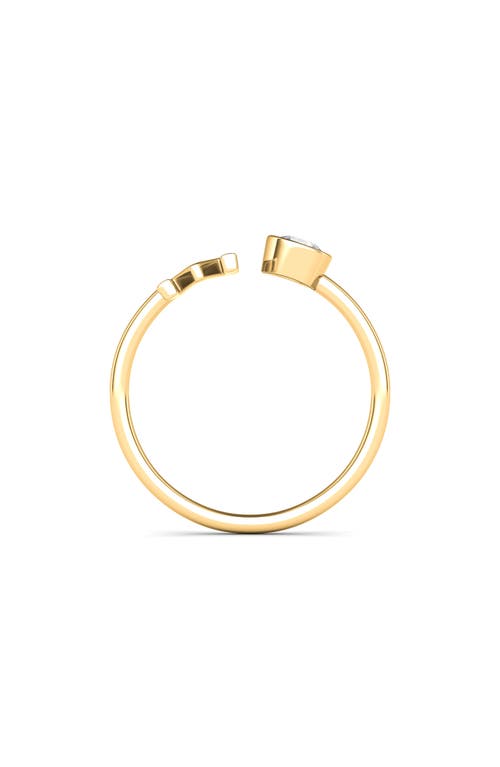 Hautecarat Lab Grown Diamond Letter Ring In 18k Yellow Gold - M