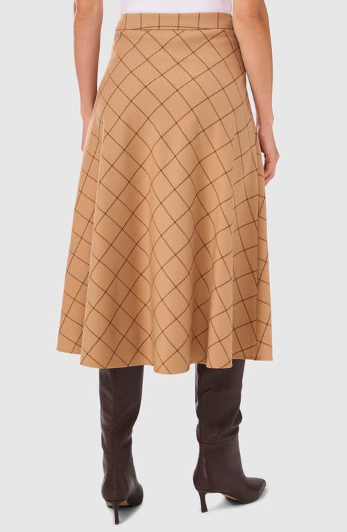 Halogenr Halogen(r) A-line Crepe Midi Skirt In Brown