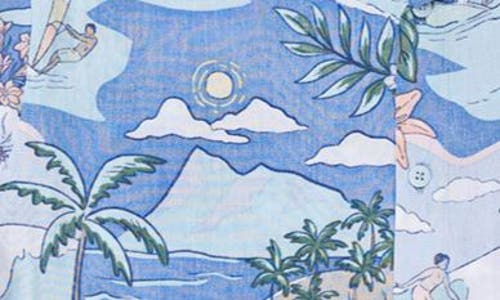 The Endless Summer Kids' Surfer Short Sleeve Button-down Shirt In Blue