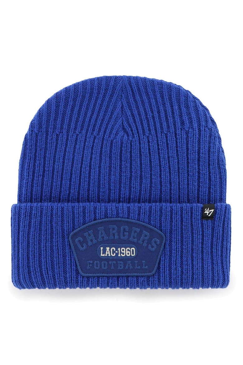 Men's '47 Royal Los Angeles Chargers Ridgeway Cuffed Knit Hat, Main, color, Royal