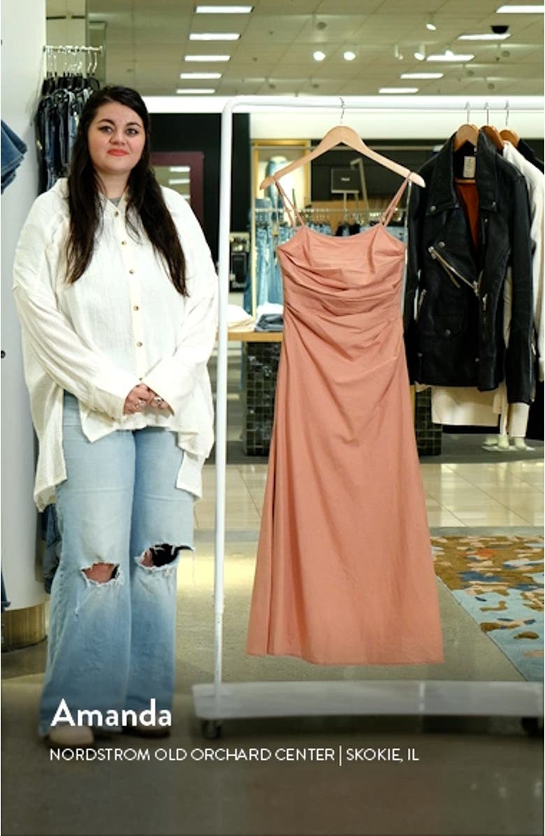 Axel Ruched Cotton Maxi Dress, sales video thumbnail