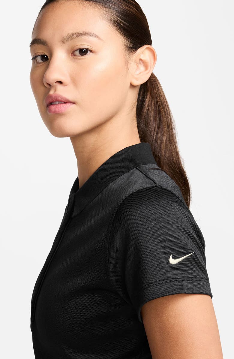 Nike Crop Cotton Blend Golf Polo, Alternate, color, Black/Sail