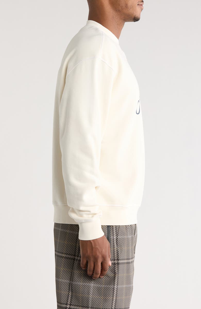 Malbon Golf Grayson Logo Cotton Sweatshirt, Alternate, color, Beige