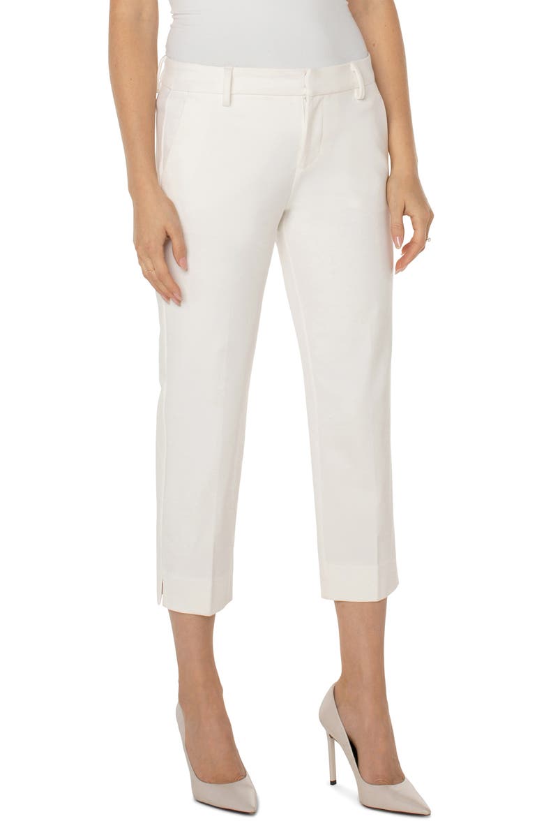 Liverpool Los Angeles Kelsey Slit Hem Crop Ponte Trousers, Alternate, color, 