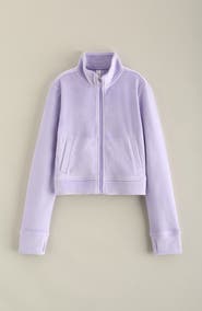 Zella Girl Kids' Downtime Velour Zip Jacket