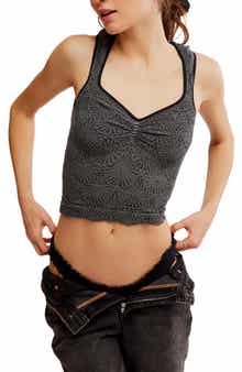 Free People Love Letter Floral Smocked Top