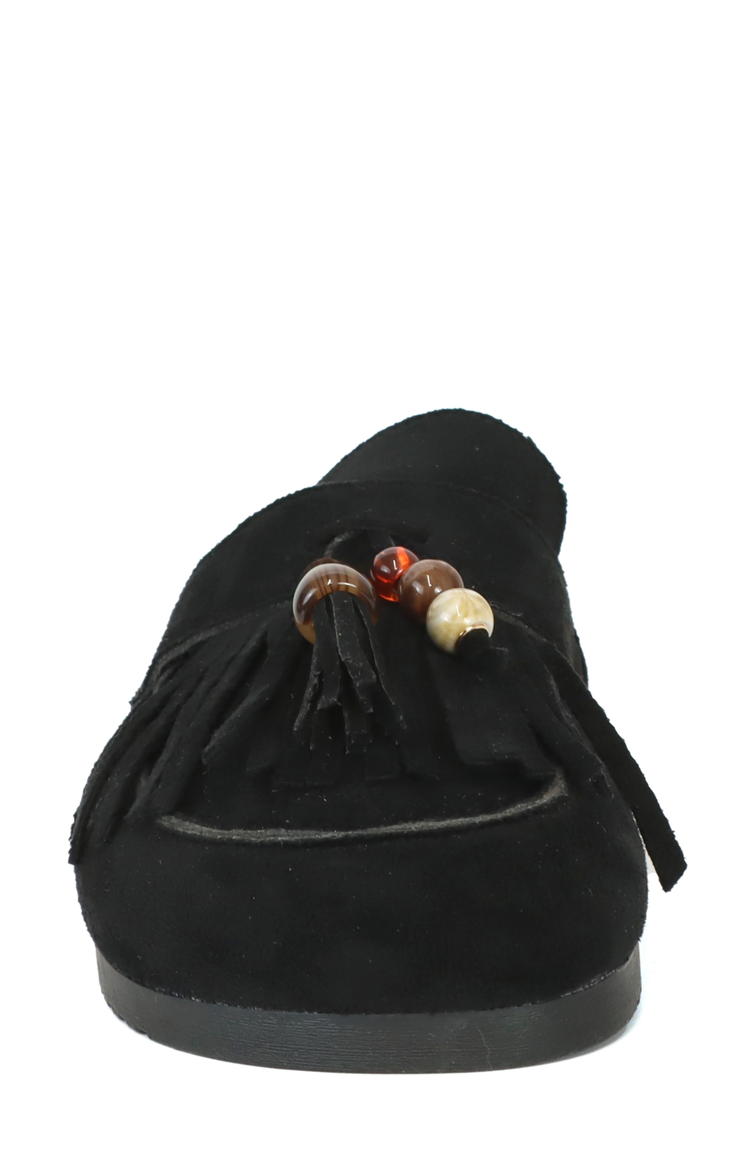 Emelia Tassel Clog, Alternate, color, BLACK