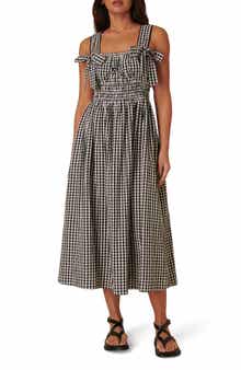 Nobody's Child Dallas Gingham Organic Cotton Midi Sundress