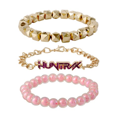 Bracelet Official License, Gold-Tone Huntrix Bracelets 3-Piece Set, K-Pop Gifts