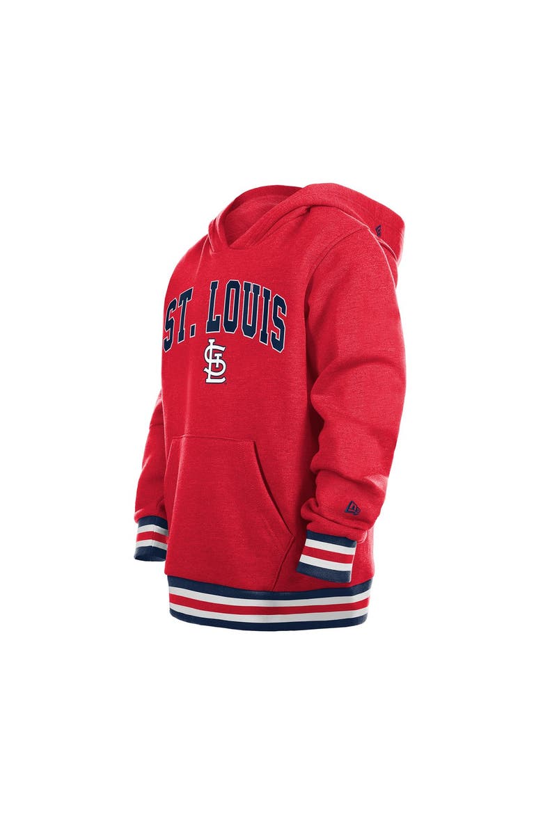 Youth New Era Red St. Louis Cardinals Knit Trim Pullover Hoodie, Alternate, color, Red
