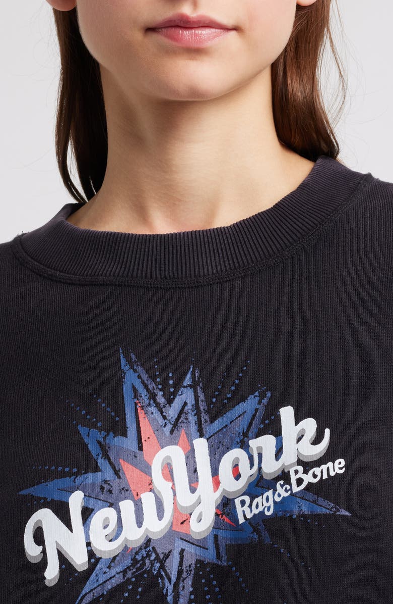 rag & bone Terry Sweatshirt, Alternate, color, Black Multi