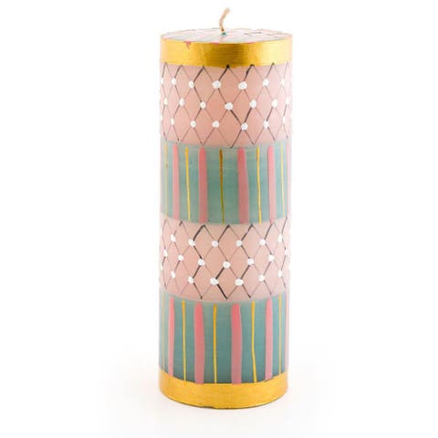 Delight Painted Pillar Candle