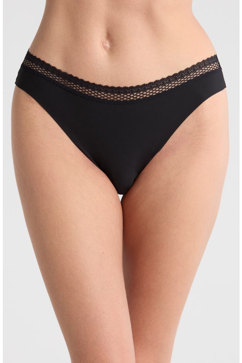 Cozy Chic Thong, Main, color, BLACK