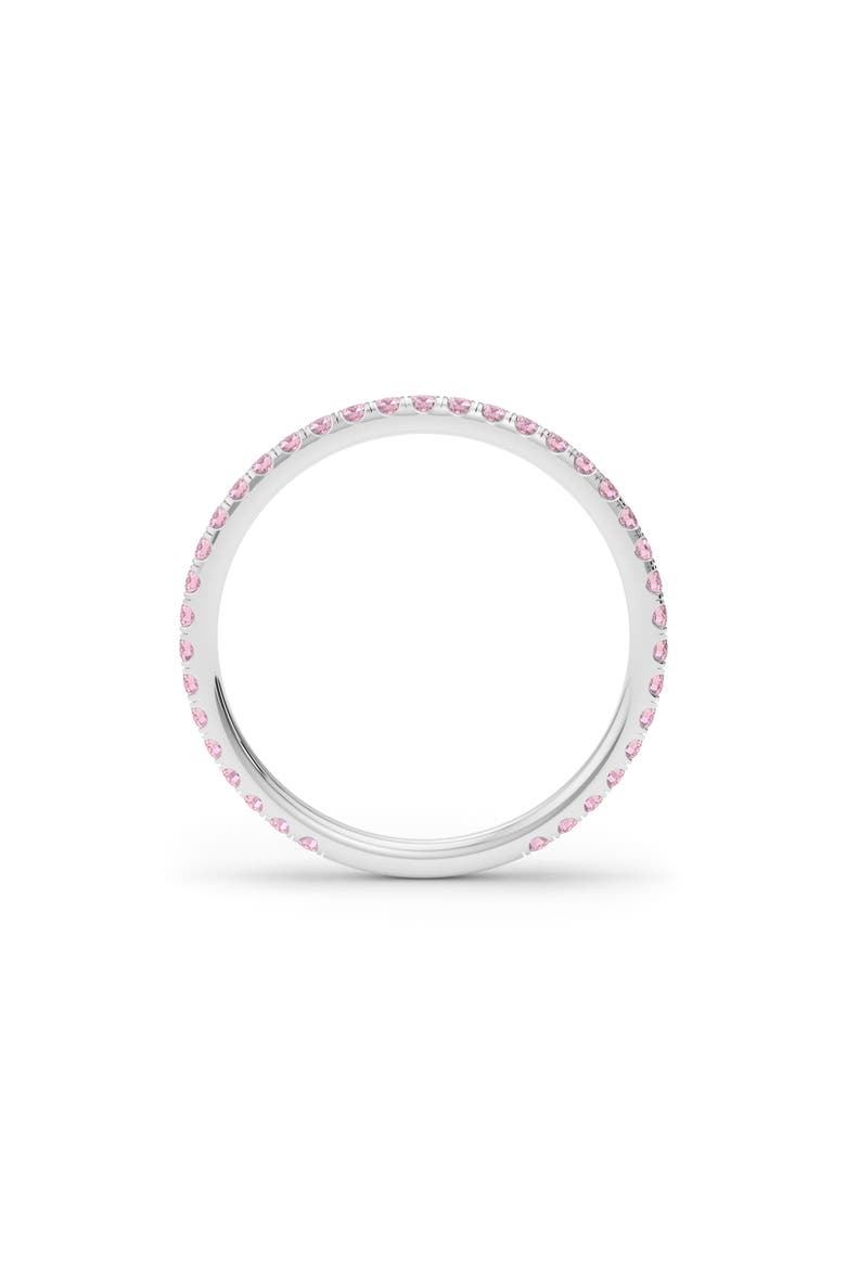 Petite Fancy Pink Lab Created Diamond Eternity Ring, Alternate, color, 18K WHITE GOLD