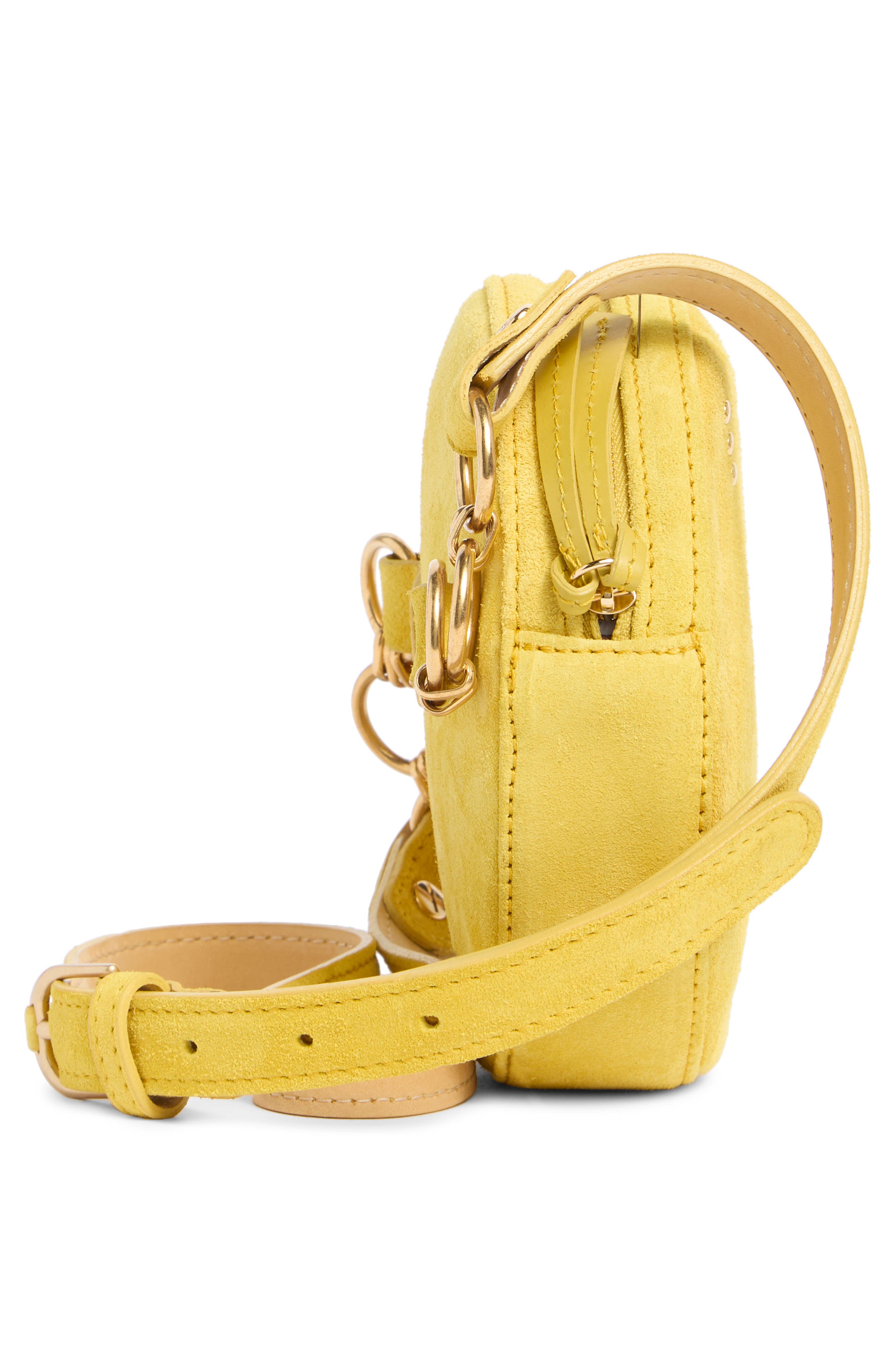 Longchamp Cavalcade Suede Belt Bag, Alternate, color, Acid