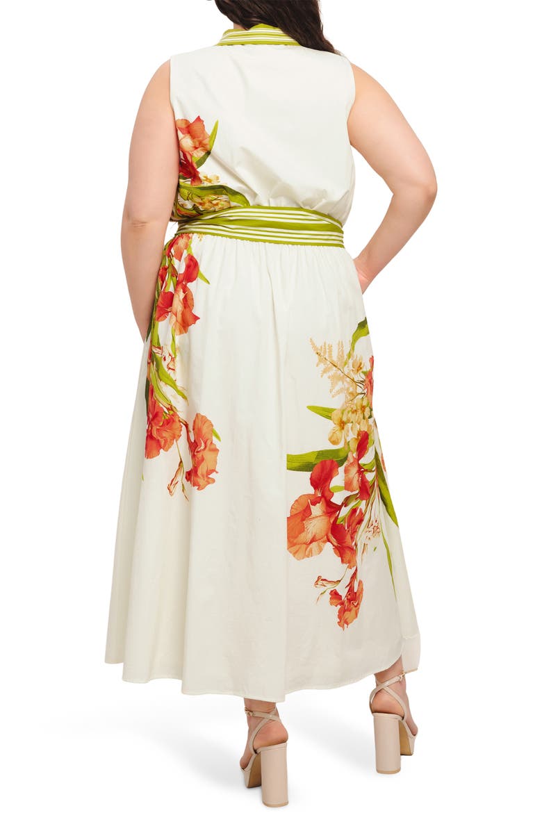 FLYING TOMATO Tie Waist Shirtdress, Alternate, color, Off White