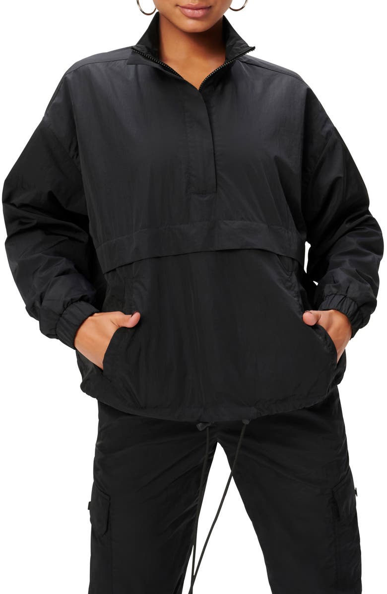 Good American Essential Nylon Anorak, Main, color, 