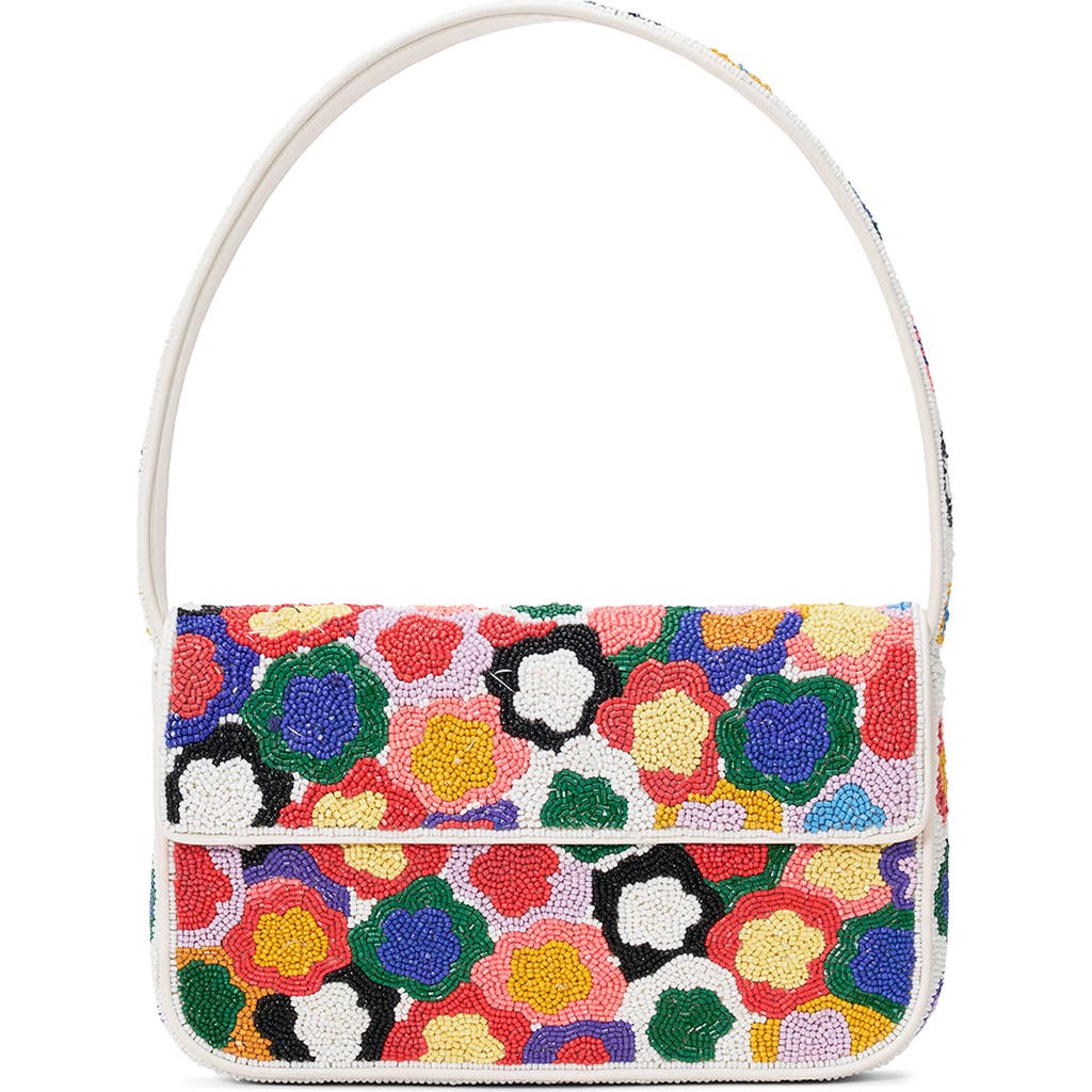 Staud Tommy Beaded Shoulder Bag In Multi