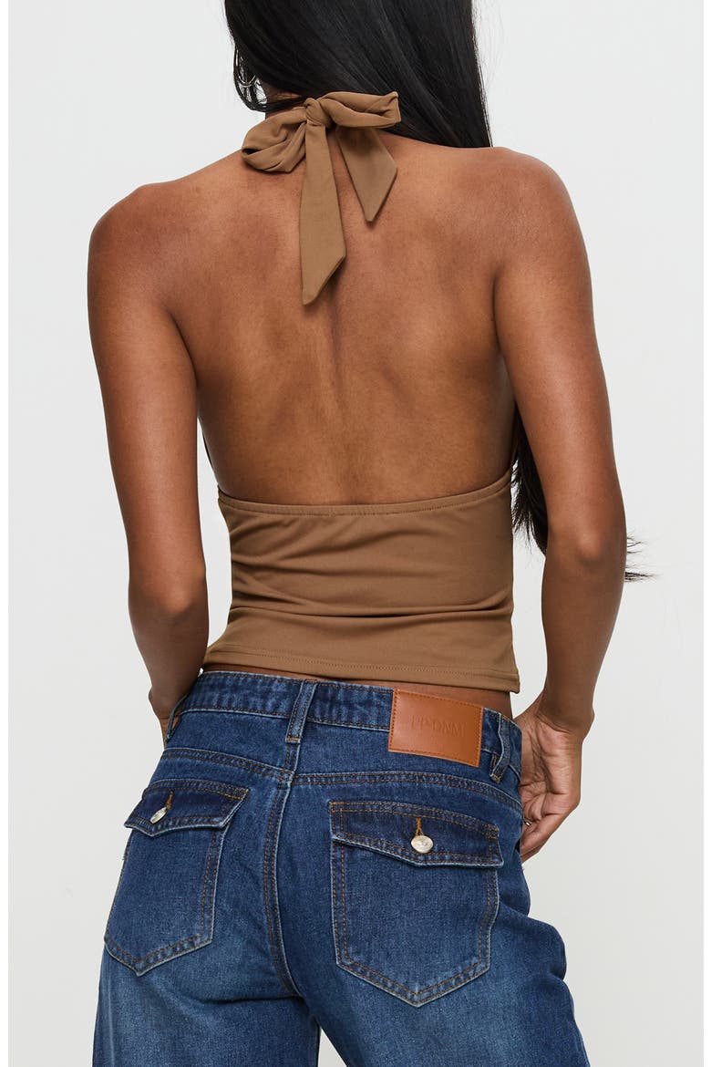 Whimsy Halter Top, Alternate, color, CHOCOLATE