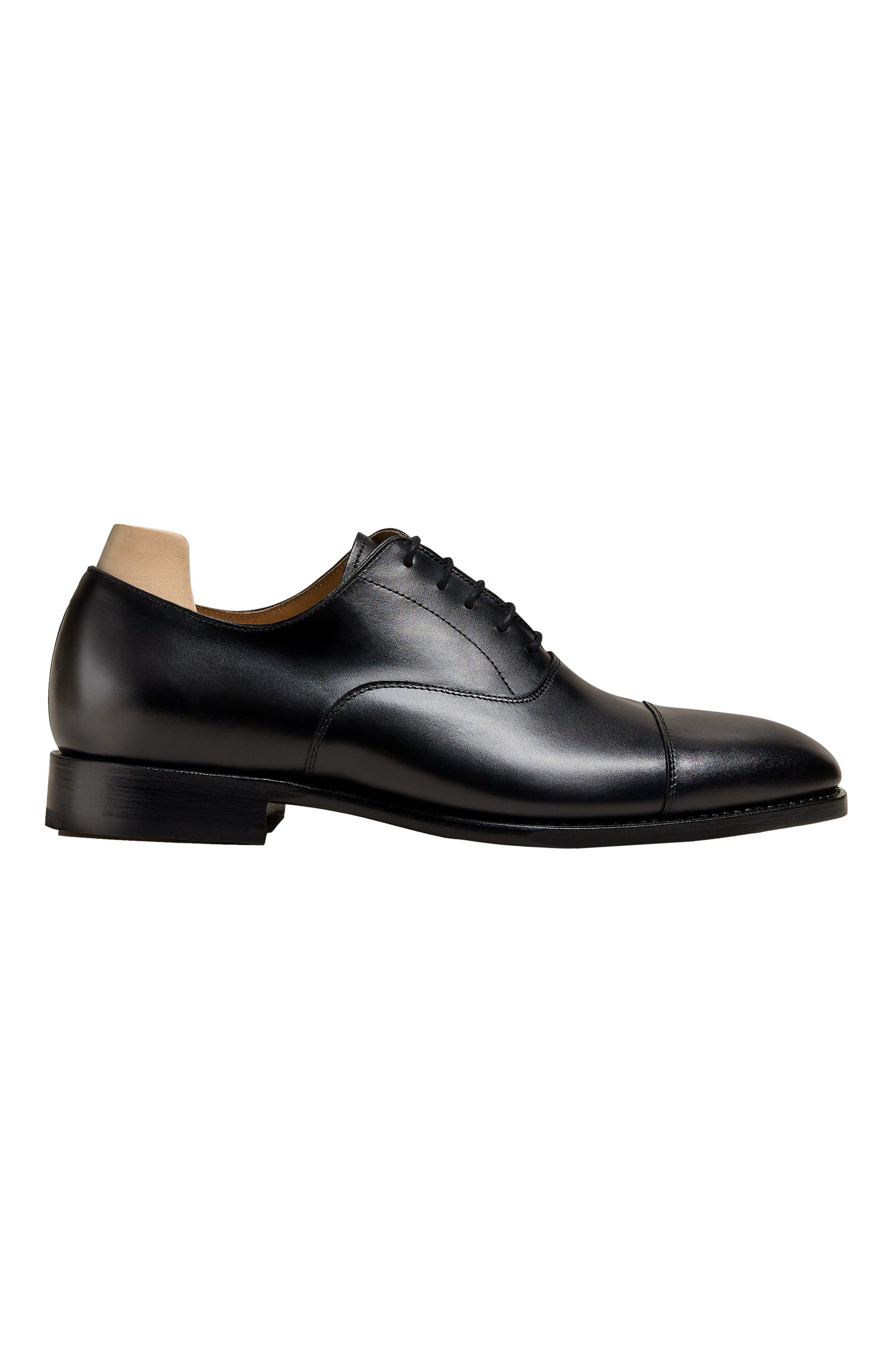 Myrqvist Äppelviken Oxfords, Main, color, Black Leather