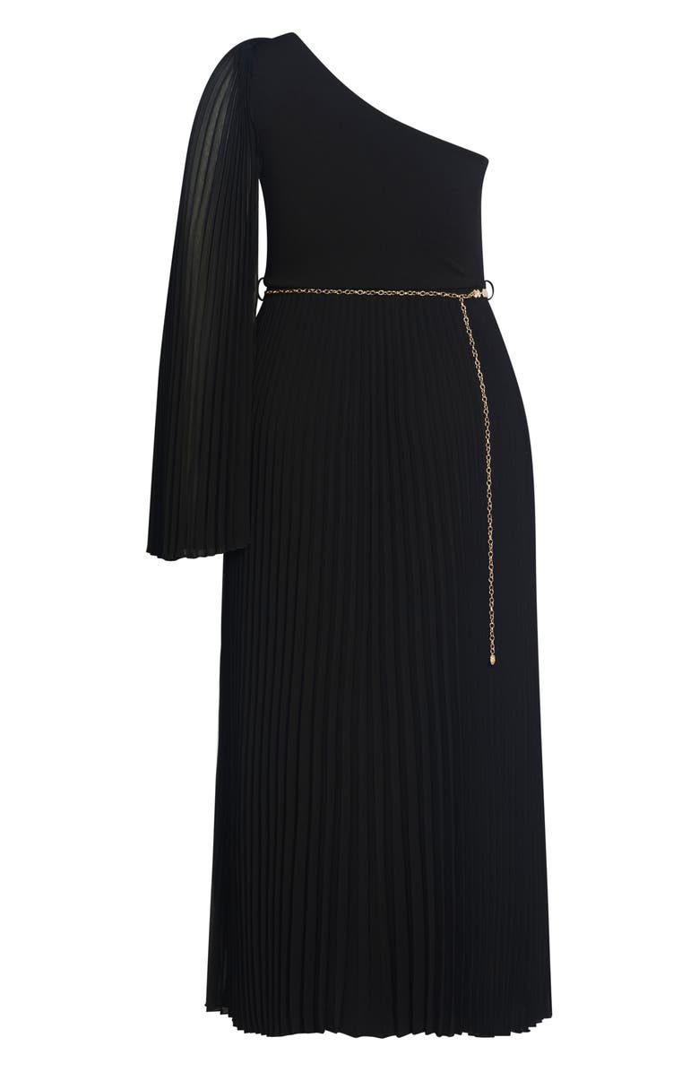 City Chic Paramount One-Shoulder Maxi Dress, Alternate, color, 