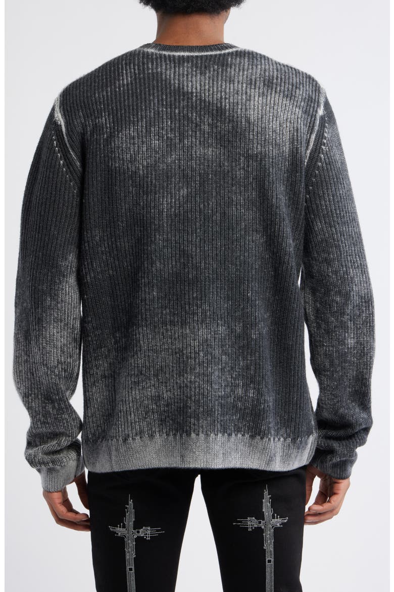 Ethan Washed Relaxed Fit Sweater, Alternate, color, BLACK GLIITCH