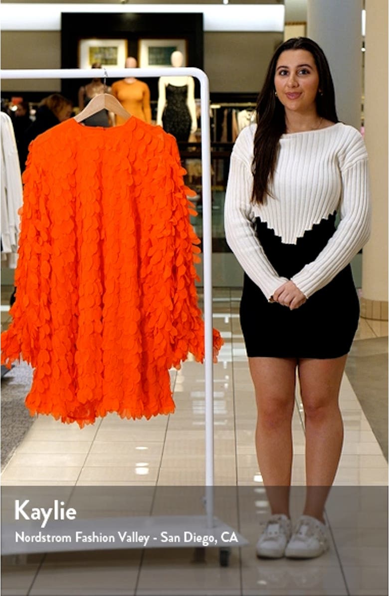 EDITION Appliqué Long Sleeve Trapeze Minidress, sales video thumbnail