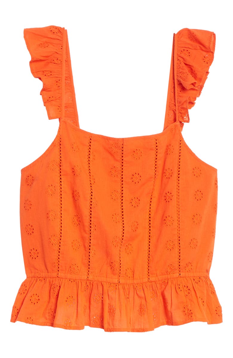 BP. Eyelet Ruffle Top, Main, color,