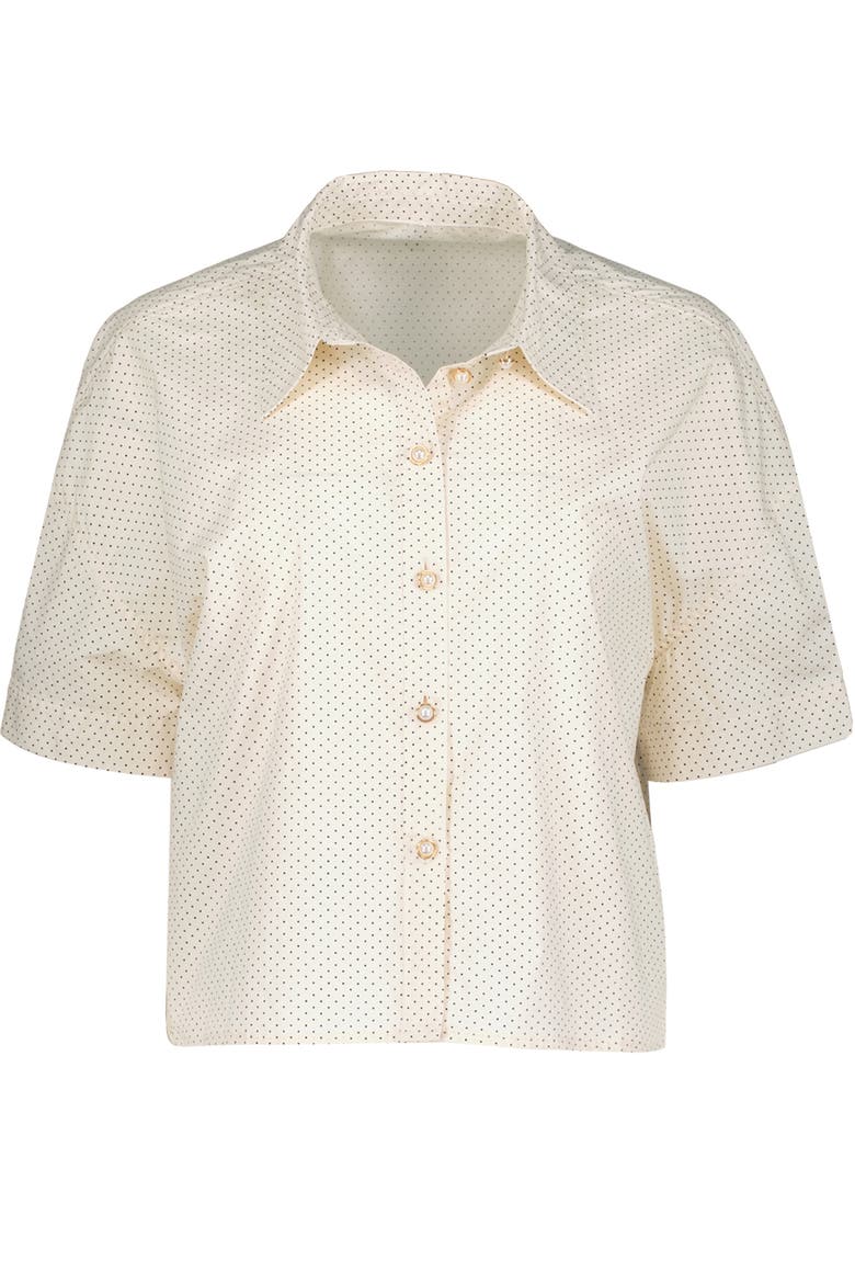 Palma Poplin Top, Alternate, color, Micro Polka Dot