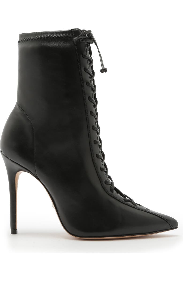 Schutz Tennie Pointed Toe Lace-Up Boot, Alternate, color,