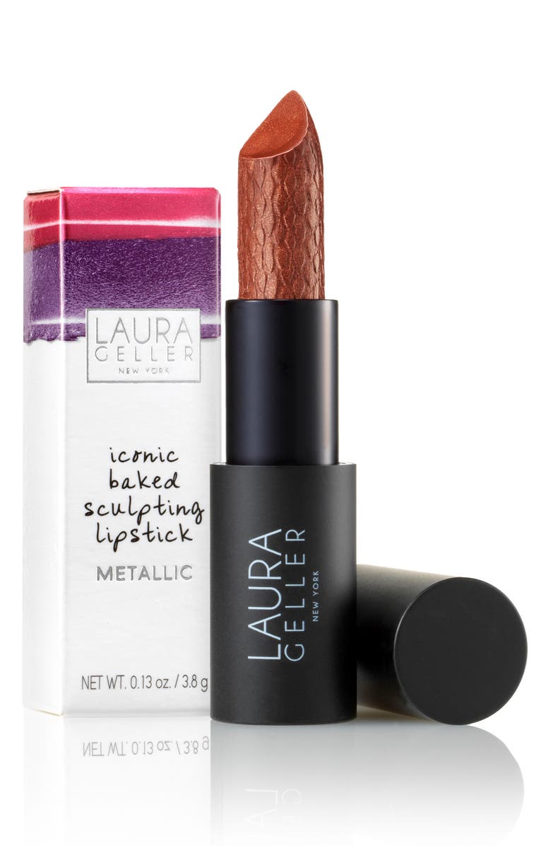 Laura Geller Beauty Iconic Baked Metallic Sculpting Lipstick, Alternate, color, 